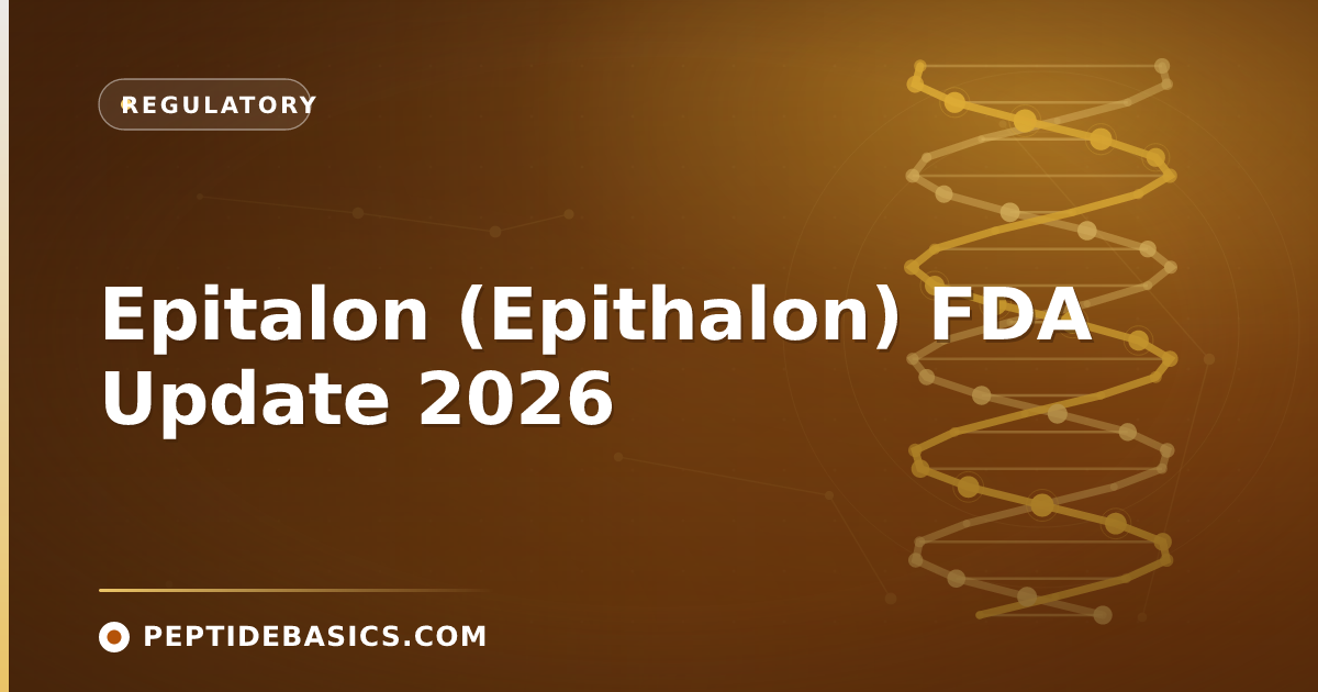 Epitalon (Epithalon) FDA Update 2026
