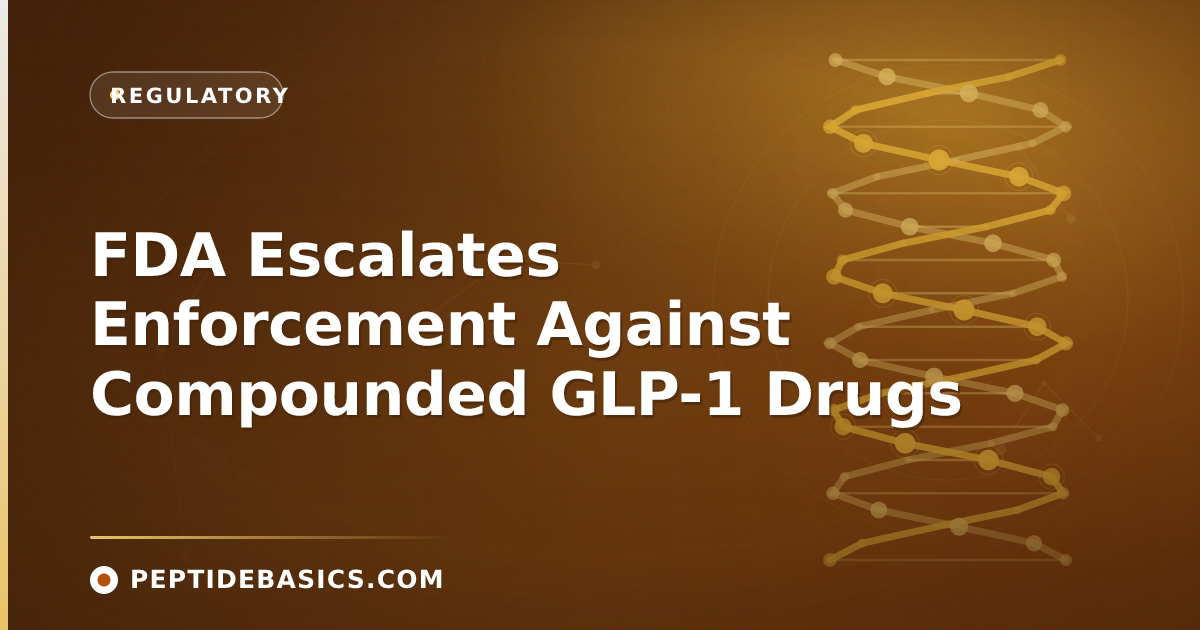FDA Escalates Enforcement Against Compounded GLP-1 Drugs