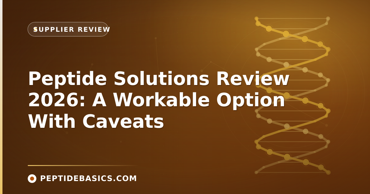 Peptide Solutions Review 2026: A Workable Option With Caveats