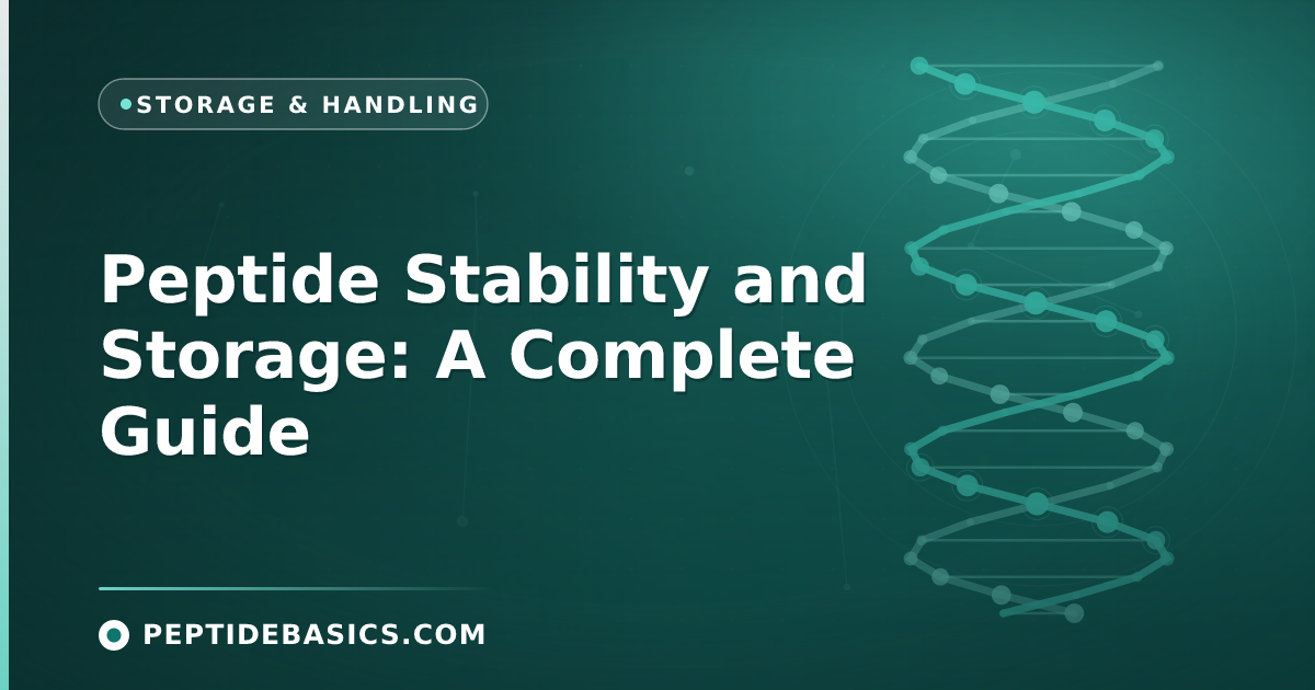 Peptide Stability and Storage: A Complete Guide