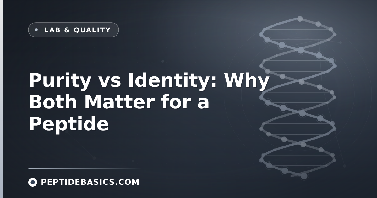 Purity vs Identity: Why Both Matter for a Peptide