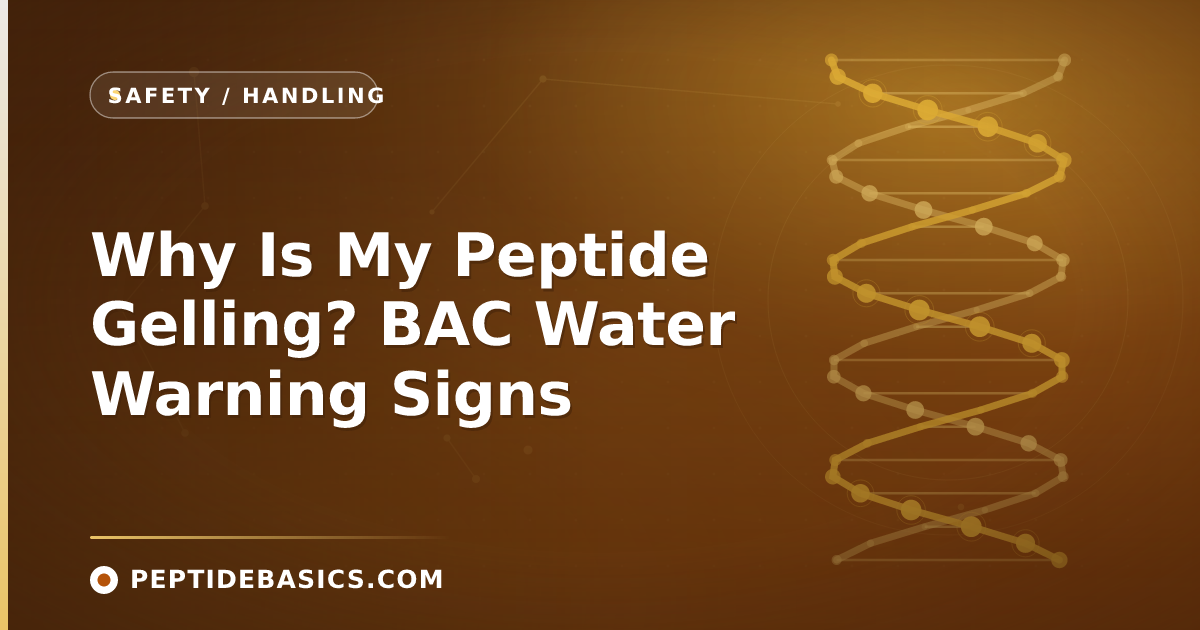 Why Is My Peptide Gelling? BAC Water Warning Signs